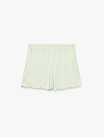 Beli Lastikli Modal Kumaş Kaşkorse Şort Pijama Altı