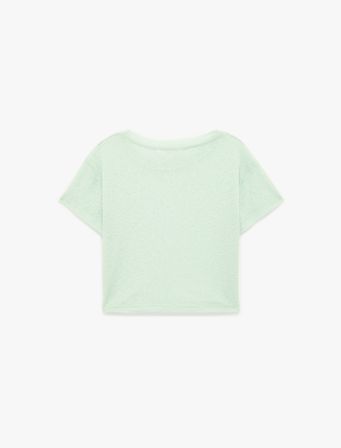 Koton X Sibil Çetinkaya - Yarı Transparan Slim Fit Kısa Kollu Bisiklet Yaka Tişört