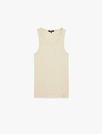Kolsuz Pamuklu Bisiklet Yaka Slim Fit Atlet