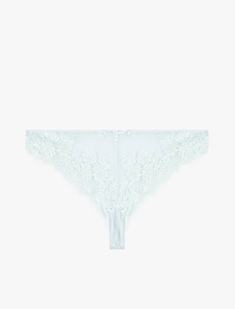 Çiçek Detaylı Dantelli Brazilian Külot