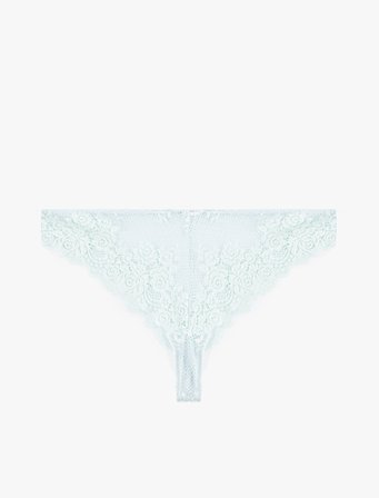 Çiçek Detaylı Dantelli Brazilian Külot