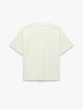 Pamuklu Kısa Kollu Bisiklet Yaka Basic Oversize Tişört