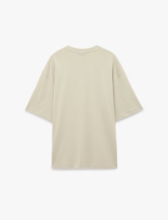 Pamuklu Kısa Kollu Bisiklet Yaka Basic Oversize Tişört