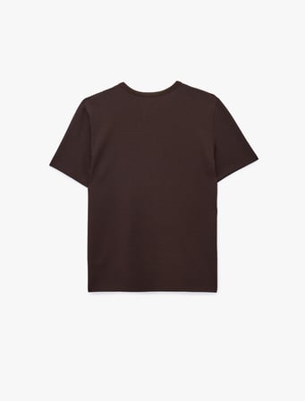 Regular Fit Waffle Dokulu Kısa Kollu Düğmeli Henley Yaka Tişört