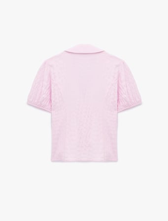 V Yaka Balon Kollu Viskon Slim Fit Gömlek