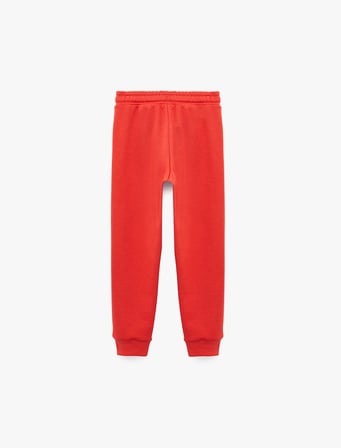 Beli Bağcıklı Şardonlu Cepli Basic Jogger Eşofman Altı