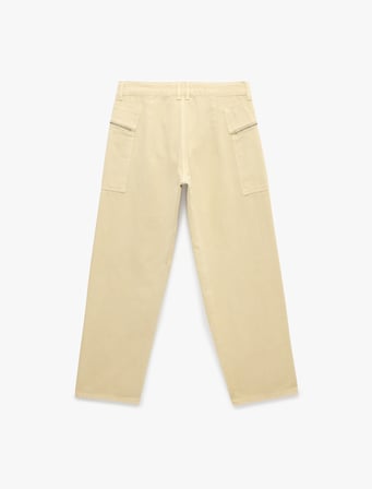 Pamuklu Düşük Bel Cepli Fermuar Detaylı Baggy Pantolon
