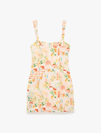 Kolsuz Degaje Yaka Pamuklu Bodycon Elbise