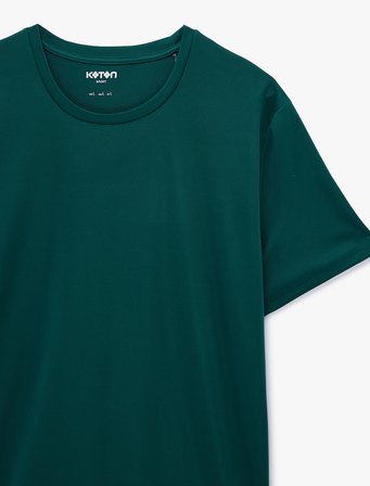 Regular Fit Kısa Kollu Bisiklet Yaka Basic Spor Tişört