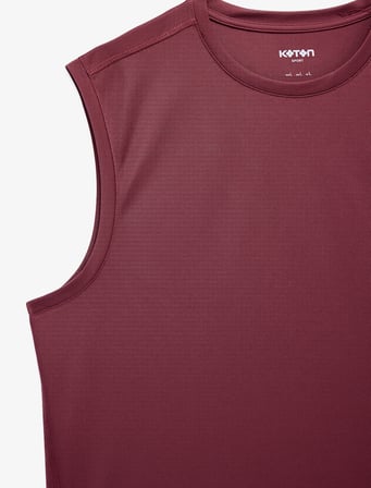 Rahat Kalıp Bisiklet Yaka Kolsuz Basic Spor Atlet