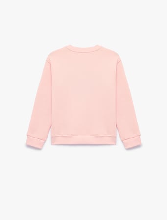 Üç İplik Şardonlu Bisiklet Yaka Uzun Kollu Koala Baskılı Sweatshirt