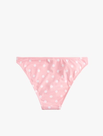 Koton X Sibil Çetinkaya - Gül Aplike Detaylı Puantiyeli Bikini Altı