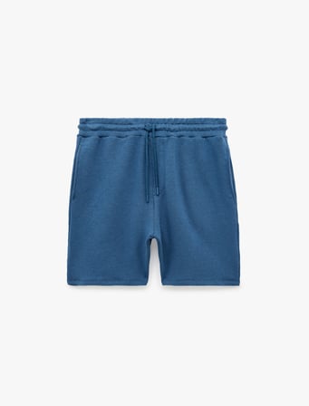 Modal Karışımlı Cepli Straight Fit Beli Bağcıklı Spor Şort