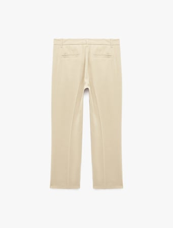 Pileli Cep Detaylı Regular Fit Viskon Kumaş Pantolon