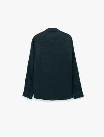 Klasik Yaka Regular Fit Uzun Kollu Keten Gömlek