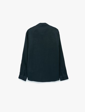 Klasik Yaka Regular Fit Uzun Kollu Keten Gömlek
