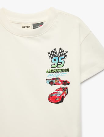 Lisanslı Lightning McQueen Baskılı Kısa Kollu Tişört