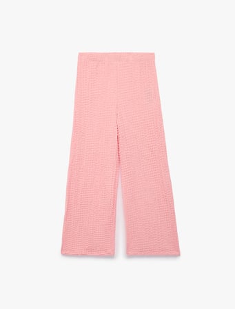 Bürümcük Kumaş Geniş Paça Pantolon