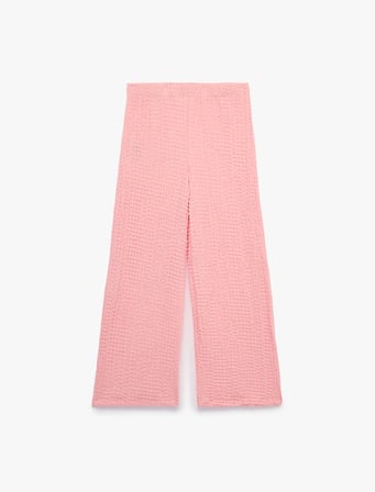 Bürümcük Kumaş Geniş Paça Pantolon