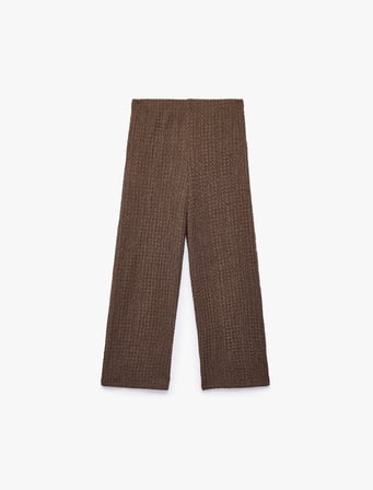Bürümcük Kumaş Geniş Paça Pantolon