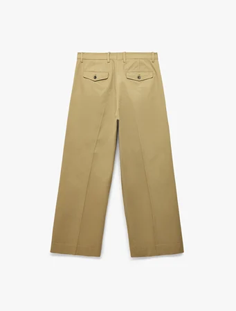 Lastik Detaylı Rahat Fit Pileli Kanvas Pantolon