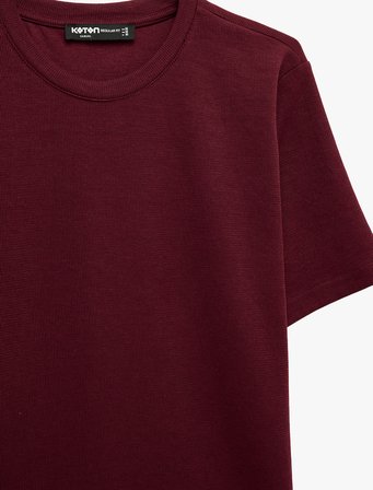 Regular Fit Kısa Kollu Bisiklet Yaka Tişört