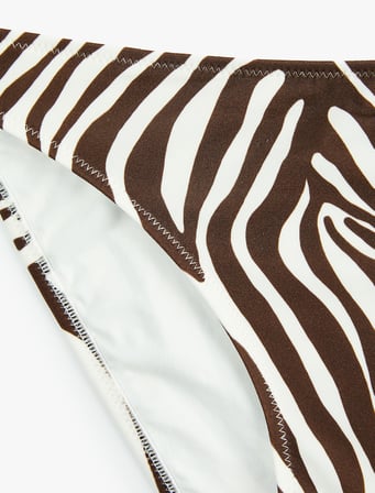 Zebra Desenli Bikini Altı