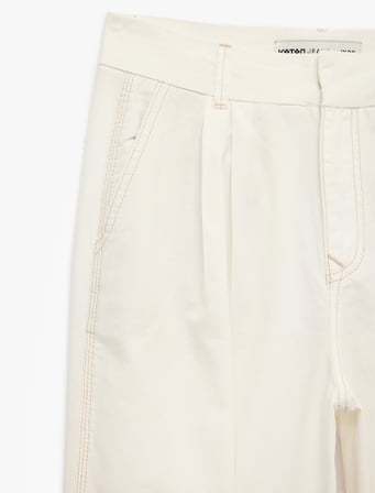 Pamuklu Rahat Kalıp Cepli Barrel Fit Jean Pantolon