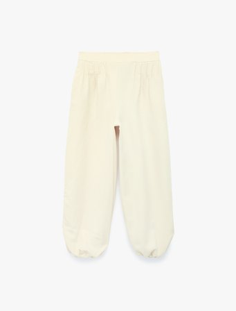 Beli Lastikli Bol Kesim Balon Form Pantolon