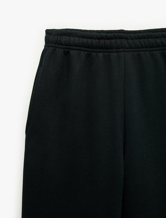 Üç İplik Şardonlu Cepli Beli Lastikli Jogger Eşofman Altı
