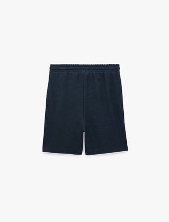 Regular Fit Cepli Bermuda Beli Bağcıklı Şort