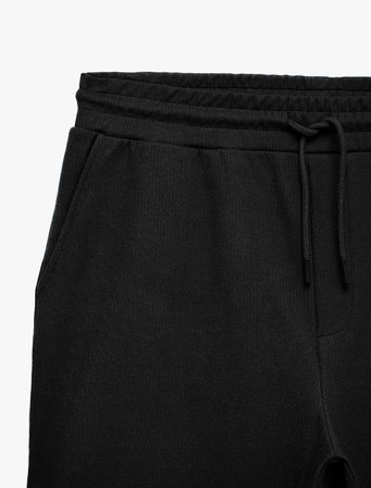 Pamuklu Cepli Dokulu Bermuda Beli Bağcıklı Şort