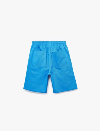 Beli Bağcıklı Cep Detaylı Gabardin Basic Şort