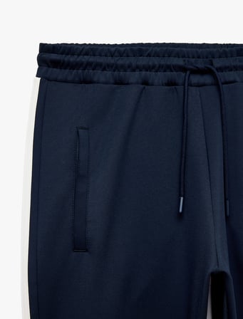 Scuba Kumaş Cepli Biyeli Straight Fit Beli Lastikli Bağcıklı Spor Eşofman Altı