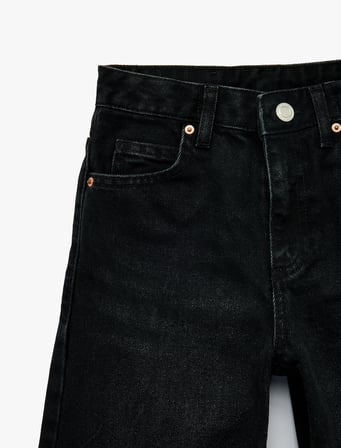 Pamuklu Loose Fit Denim Pantolon