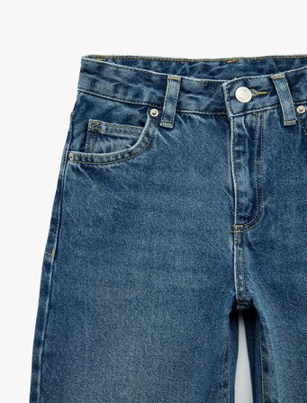 Pamuklu Loose Fit Denim Pantolon