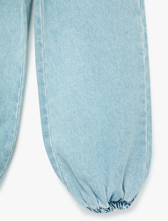 Pamuklu Loose Fit Cepli Şalvar Denim Pantolon