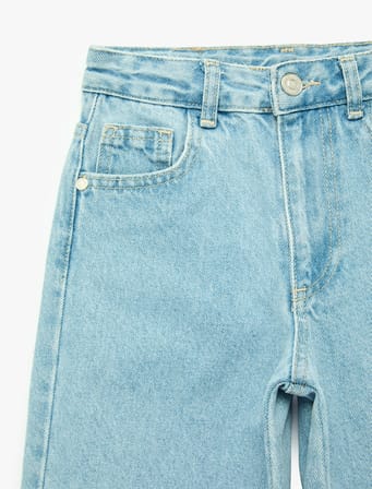 Pamuklu Loose Fit Cepli Şalvar Denim Pantolon