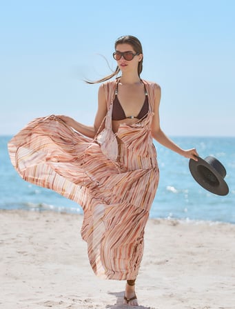 Koton X Şahika Ercümen -  Yarım Astarlı Kat Kat Desenli Tül Etek