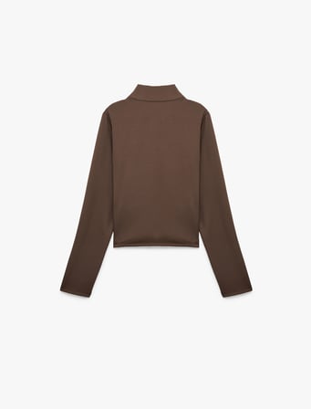 Dar Kesim Dik Yaka Uzun Kollu Bloklu Spor Sweatshirt