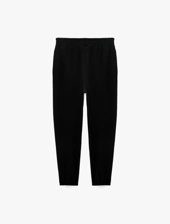 Krep Scuba Kumaş Beli Lastikli Cepli Jogger Eşofman Altı