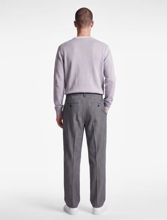 Viskon Karışımlı Cepli Pileli Slim Fit Kumaş Pantolon