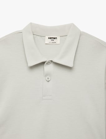 Pamuklu Düğmeli Kısa Kollu Basic Polo Yaka Tişört