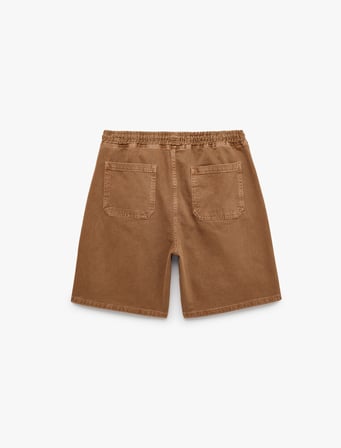 Pamuklu Rahat Kalıp Jogger Beli Bağcıklı Bermuda Jean Şort
