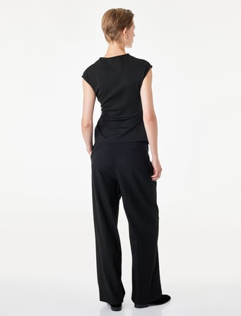 Slim Fit Metal Aksesuarlı V Yaka Kruvaze Yelek