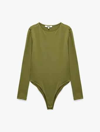Bisiklet Yaka Uzun Kollu Bodysuit