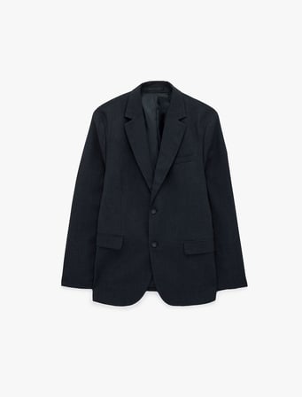 Düğmeli Uzun Kollu Kapaklı Cepli Mono Yaka Blazer Ceket