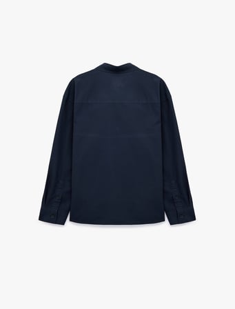 Regular Fit Pamuklu Klasik Yaka Nakışlı Poplin Uzun Kollu Gömlek