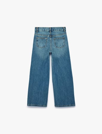 Pamuklu Mom Fit Denim Pantolon