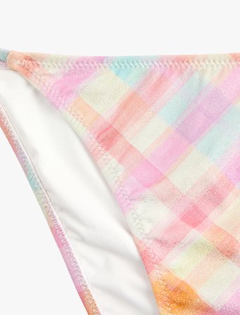 Koton X Sibil Çetinkaya - Yanları İpli Ekose Bikini Altı
